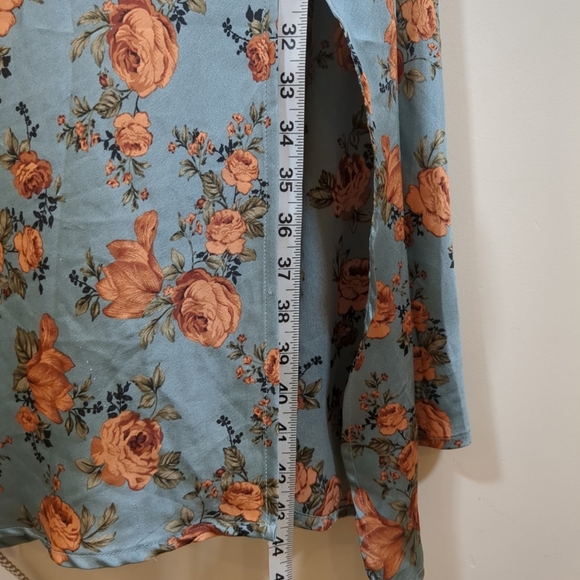 Astr The Label Women's Teal-peach Floral Slip Dress , Size M - Picture 5 of 8